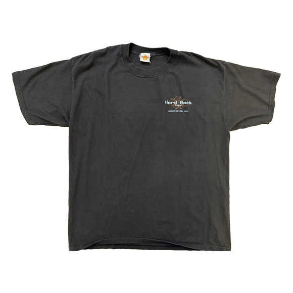 Hard Rock Cafe TShirt Mens LG Black Washington DC Guitar Graphic Back Hit VTG 90 - Picture 2 of 8